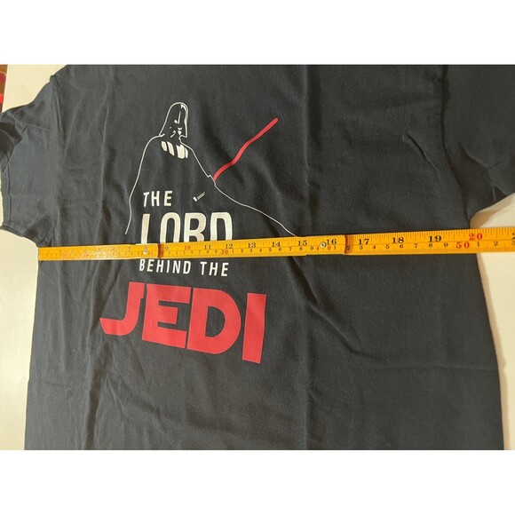 Star Wars Men's T-Shirt The Lord Behind The Jedi Darth Vader Black Size Large - Picture 4 of 7
